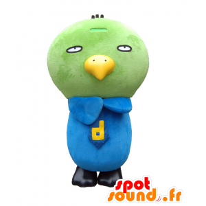 Mascot Dormy Inn Akihabara, pájaro verde y azul, muy divertido - MASFR27036 - Yuru-Chara mascotas japonesas