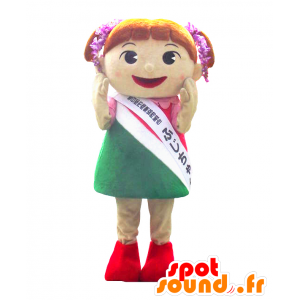 Mascot Fuji-chan jente med fargene i Italia - MASFR27037 - Yuru-Chara japanske Mascots