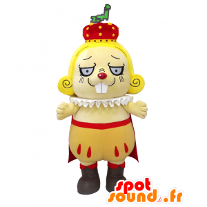 Mascot Oja Pong king with a crown and buck teeth - MASFR27039 - Yuru-Chara Japanese mascots