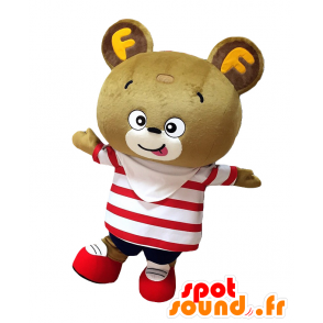 Harapekoku chan Maskottchen, brauner Teddybär mit marinara - MASFR27043 - Yuru-Chara japanischen Maskottchen