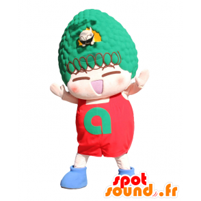 Mascot PokaPoka jongen met een groene bosje op het hoofd - MASFR27046 - Yuru-Chara Japanse Mascottes