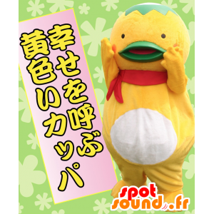 Dappa-kun Maskottchen, gelb grün und weiße Ente - MASFR27047 - Yuru-Chara japanischen Maskottchen