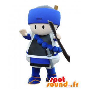 Mascotte de Concentric-kun, samouraï avec une épée et un sabre - MASFR27048 - Mascottes Yuru-Chara Japonaises