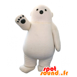 Mascotte de Hinokuma, gros ours polaire blanc et noir - MASFR27054 - Mascottes Yuru-Chara Japonaises