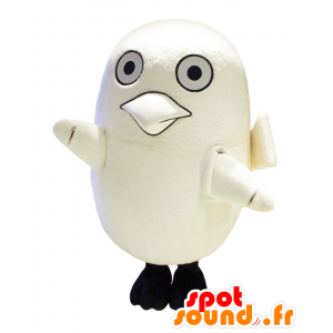 Large white bird mascot, round and cute - MASFR27058 - Yuru-Chara Japanese mascots