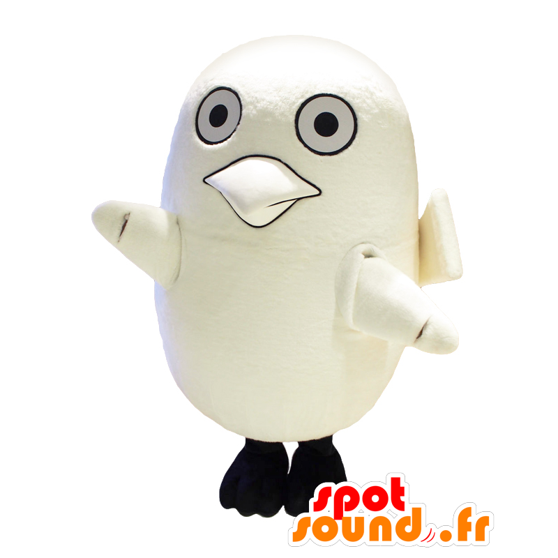 Mascotte de gros oiseau blanc, rond et mignon - MASFR27058 - Mascottes Yuru-Chara Japonaises