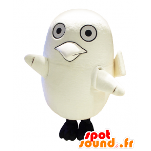 Große weiße Vogel Maskottchen, rund und nett - MASFR27058 - Yuru-Chara japanischen Maskottchen