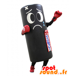 Mascot Barnepass Nasshi, punching bag svart og rødt, trist - MASFR27059 - Yuru-Chara japanske Mascots