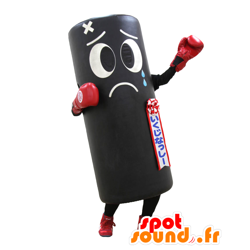 Childcare Nasshi mascot, black and red punching bag, sad - MASFR27059 - Yuru-Chara Japanese mascots