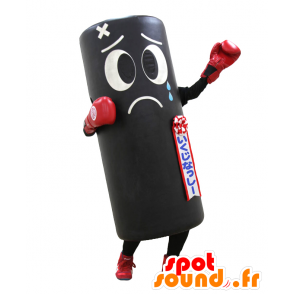 Mascotte de Childcare Nasshi, punching ball noir et rouge, triste - MASFR27059 - Mascottes Yuru-Chara Japonaises