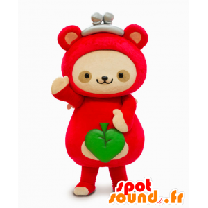 Mascot Sensuke, red teddy formet lommebok - MASFR27062 - Yuru-Chara japanske Mascots