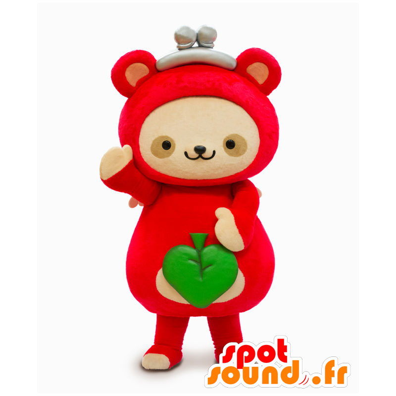 Mascotte de Sensuke, nounours rouge en forme de porte-monnaie - MASFR27062 - Mascottes Yuru-Chara Japonaises