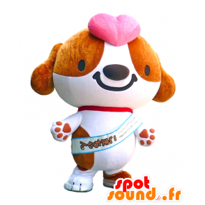 Koma-chan maskot, brun og hvit hund - MASFR27064 - Yuru-Chara japanske Mascots