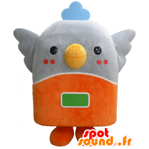 Mascot Odakyu Duck, grå fugl og gigantiske oransje - MASFR27065 - Yuru-Chara japanske Mascots