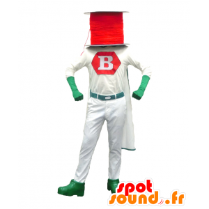 Maskot Bobinman hrdina s červenou cívky na hlavě - MASFR27071 - Yuru-Chara japonské Maskoti