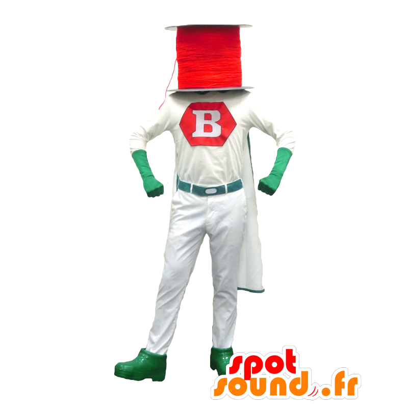 Bobinman maskot, hjälte med en röd spole på huvudet - Spotsound
