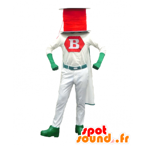 Maskot Bobinman hrdina s červenou cívky na hlavě - MASFR27071 - Yuru-Chara japonské Maskoti