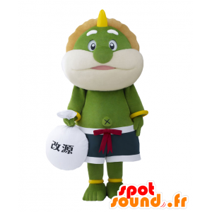 Mascotte de Kaigen de Fujin, bonhomme vert, dieu de la médecine - MASFR27072 - Mascottes Yuru-Chara Japonaises