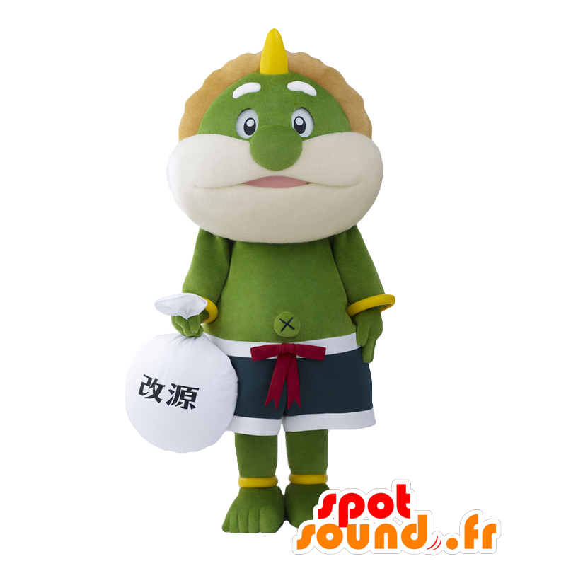 Mascotte de Kaigen de Fujin, bonhomme vert, dieu de la médecine - MASFR27072 - Mascottes Yuru-Chara Japonaises