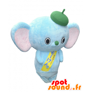 Mascotte de Zo-Ken, koala bleu et rose, avec de grandes oreilles - MASFR27074 - Mascottes Yuru-Chara Japonaises