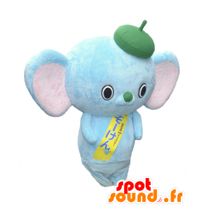 Mascot Zo-Ken, koala blauw en roze, met grote oren - MASFR27074 - Yuru-Chara Japanse Mascottes