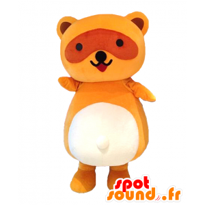 Mascotte de Kininarumon, nounours marron et blanc - MASFR27078 - Mascottes Yuru-Chara Japonaises