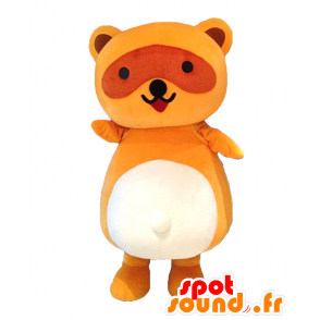 Mascotte de Kininarumon, nounours marron et blanc - MASFR27078 - Mascottes Yuru-Chara Japonaises