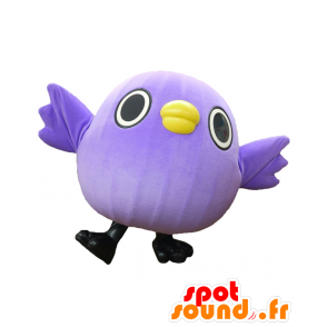 Mascotte de Mentori, gros oiseau violet, dodu et mignon - MASFR27080 - Mascottes Yuru-Chara Japonaises