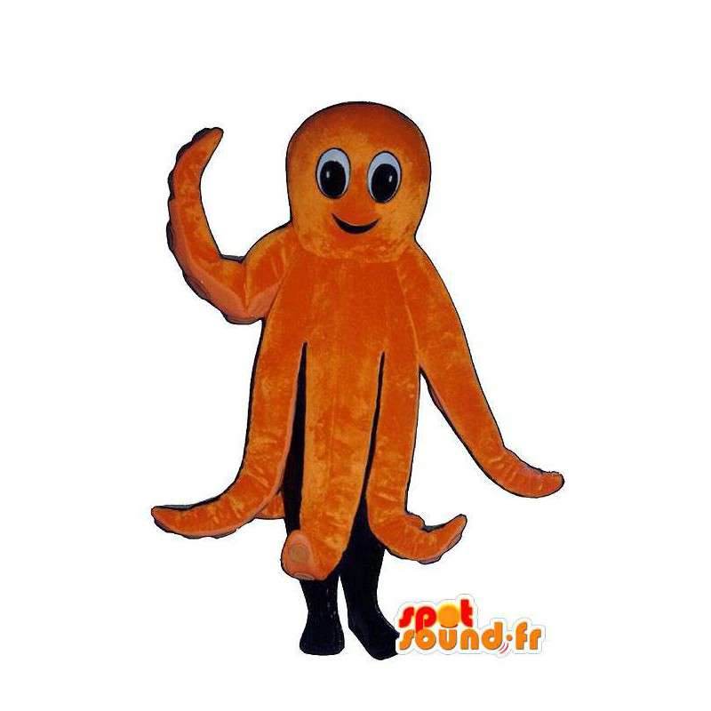 Oranssi mustekala maskotti. puku mustekala - MASFR007000 - Maskotteja meressä