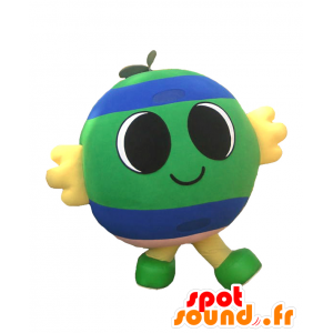 Mascot Ekomasan, round man, blue and green - MASFR27083 - Yuru-Chara Japanese mascots