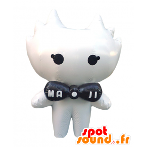 Maji kun mascot, giant white cat with a bow tie - MASFR27084 - Yuru-Chara Japanese mascots