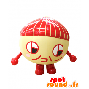 Hasselnøtt kun maskot, røde og gule giganten hasselnøtt - MASFR27089 - Yuru-Chara japanske Mascots