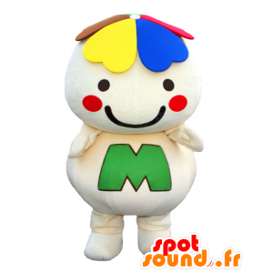 Mascota Midorin, hombre blanco, sonriendo con un trébol - MASFR27090 - Yuru-Chara mascotas japonesas