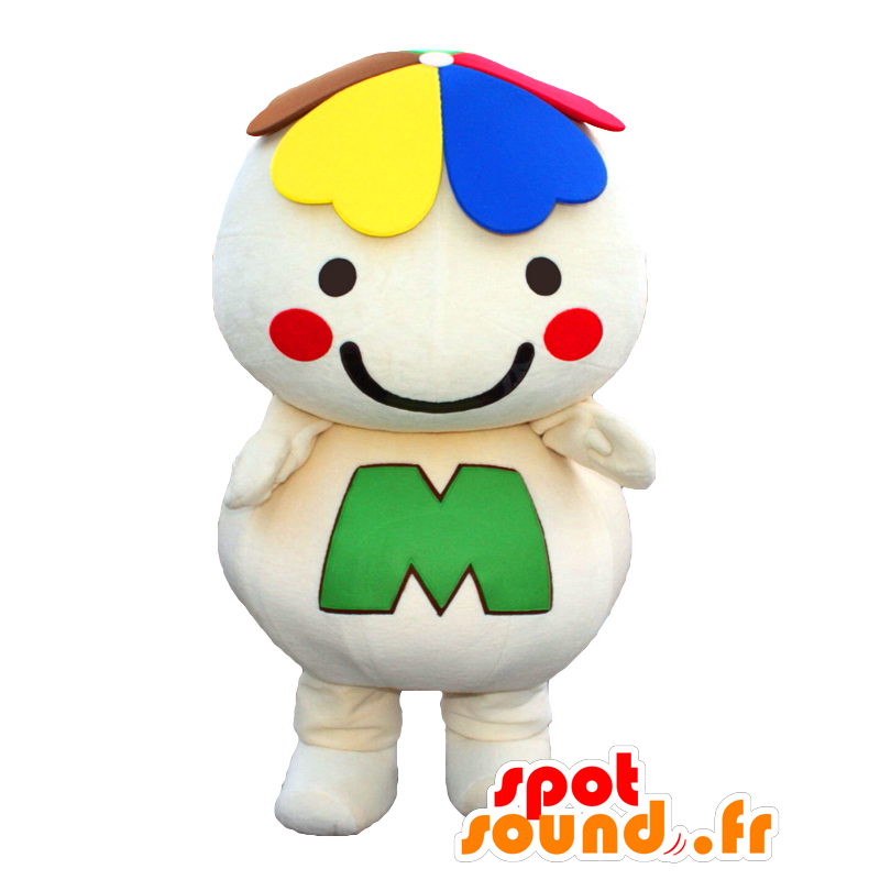 Midorin mascot, white man, smiling with a clover - MASFR27090 - Yuru-Chara Japanese mascots