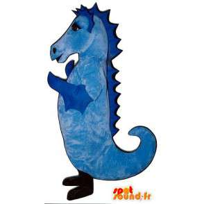 Blauw zeepaardje kostuum. hippocampus mascotte - MASFR007001 - Mascottes van de oceaan