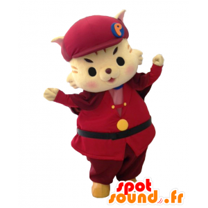 Mascot Purirukun, detektiv katt kledd i rødt - MASFR27098 - Yuru-Chara japanske Mascots