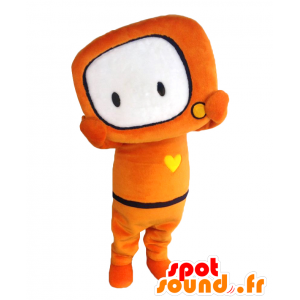 Putki-kun maskotti, jättiläinen oranssi TV - MASFR27104 - Mascottes Yuru-Chara Japonaises