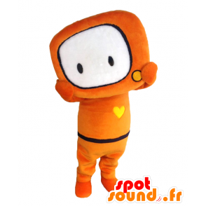 Mascotte de Tube-kun, téléviseur orange géant - MASFR27104 - Mascottes Yuru-Chara Japonaises