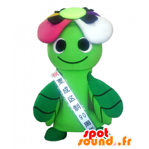 Mascot Frenzy, groene planten met gekleurde bloemblaadjes - MASFR27105 - Yuru-Chara Japanse Mascottes
