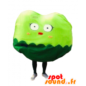 Mascot Tamayo gigante e divertido de dois tons verde vegetal - MASFR27108 - Yuru-Chara Mascotes japoneses