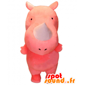 Mascotte de rhinocéros rose géant et très réussi - MASFR27114 - Mascottes Yuru-Chara Japonaises