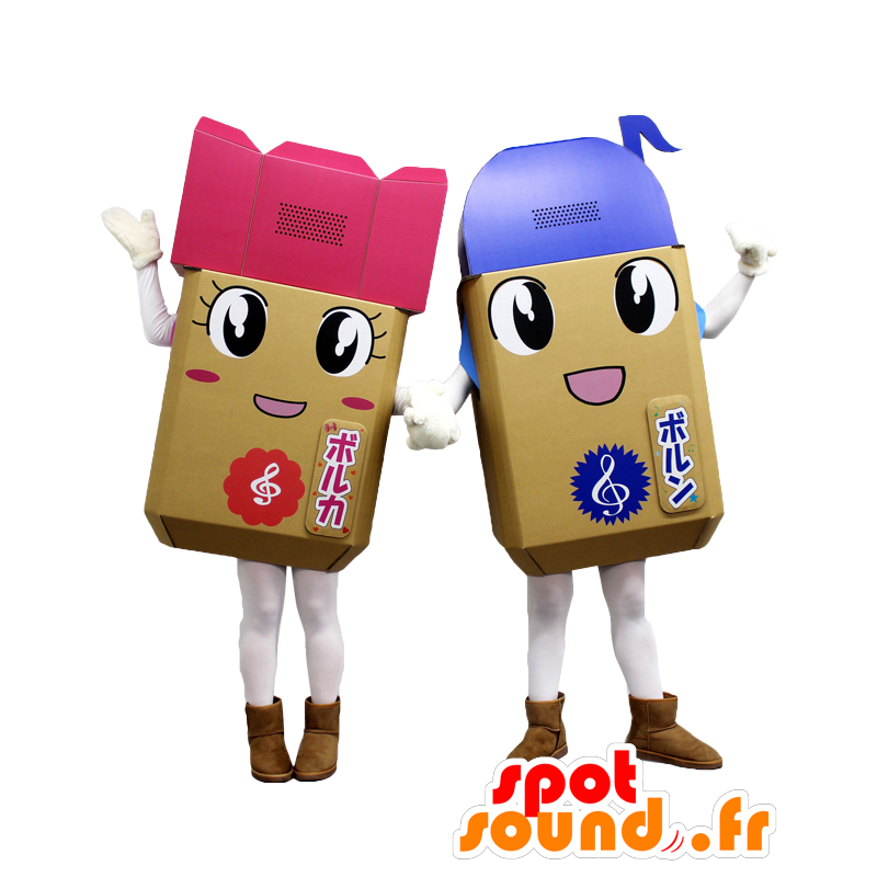 Mascotas Born y Borca, 2 altavoces de música colorido - MASFR27115 - Yuru-Chara mascotas japonesas