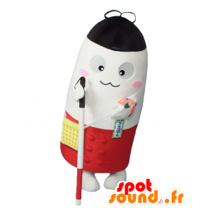 Mascot Tsuepon, obří bílý třtinový pro nevidomé - MASFR27116 - Yuru-Chara japonské Maskoti