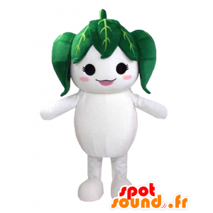 Mascota Yururin, hombre blanco con hojas verdes - MASFR27118 - Yuru-Chara mascotas japonesas