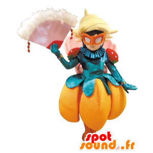 Mascot Françoise Biwa reuzepompoen gekleed als een prinses - MASFR27119 - Yuru-Chara Japanse Mascottes