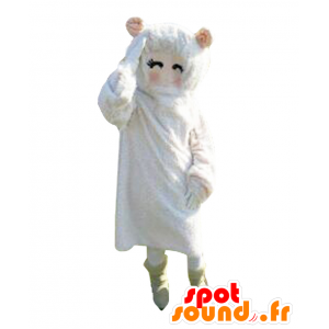 Dream-chan mascot, sweet and cute white sheep - MASFR27120 - Yuru-Chara Japanese mascots