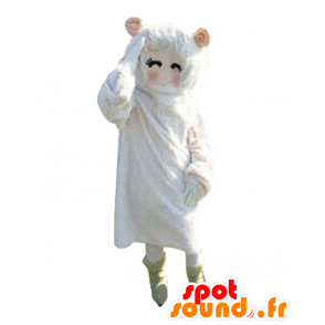 Dream-chan mascot, sweet and cute white sheep - MASFR27120 - Yuru-Chara Japanese mascots