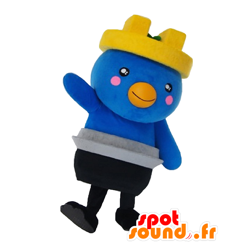 Kamatori chan mascotte, gigante uccello blu con un cappello - MASFR27129 - Yuru-Chara mascotte giapponese