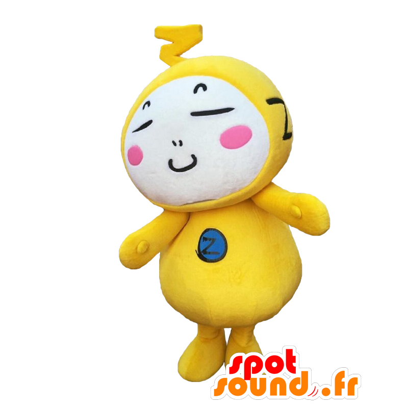 Mascot Ozutcho λευκό άνδρα με ένα κίτρινο συνδυασμό - MASFR27131 - Yuru-Χαρά ιαπωνική Μασκότ