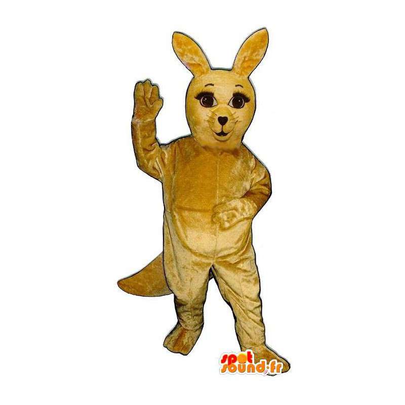 Mascot yellow rabbit, sweet and cute - MASFR007006 - Rabbit mascot